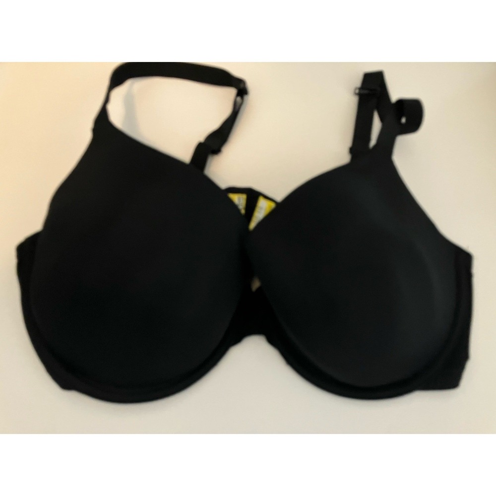 Auden T-shirt Bra Women 38D Black NWOT Underwire Racerback C722
